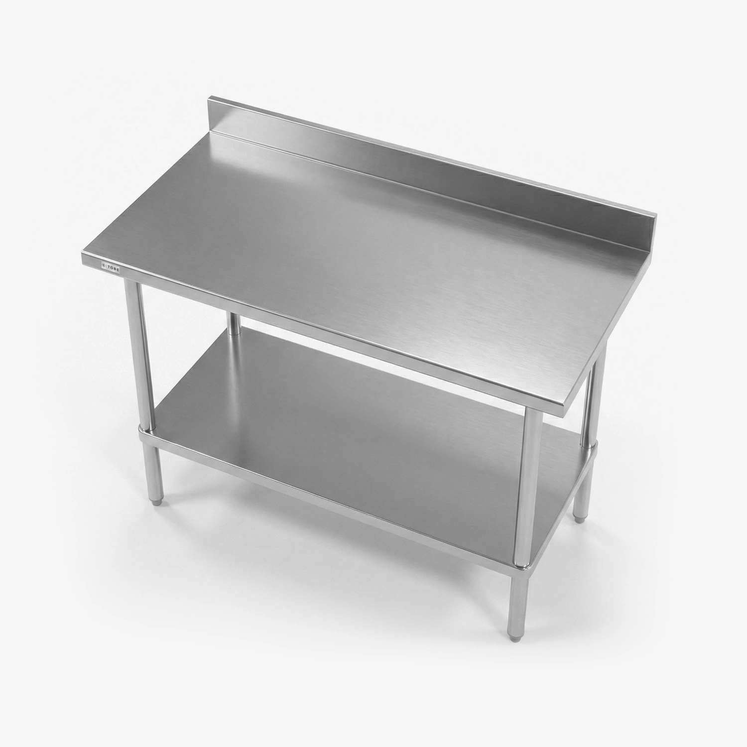 Work bench stainless dengan splashback